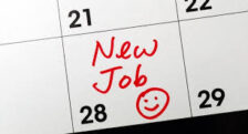 Calendar with New Job noted on one day