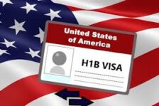 H1B Visa and United States flag